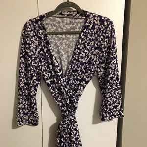 Long sleeve Diane vonFurstenberg wrap dress
